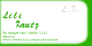 lili kautz business card